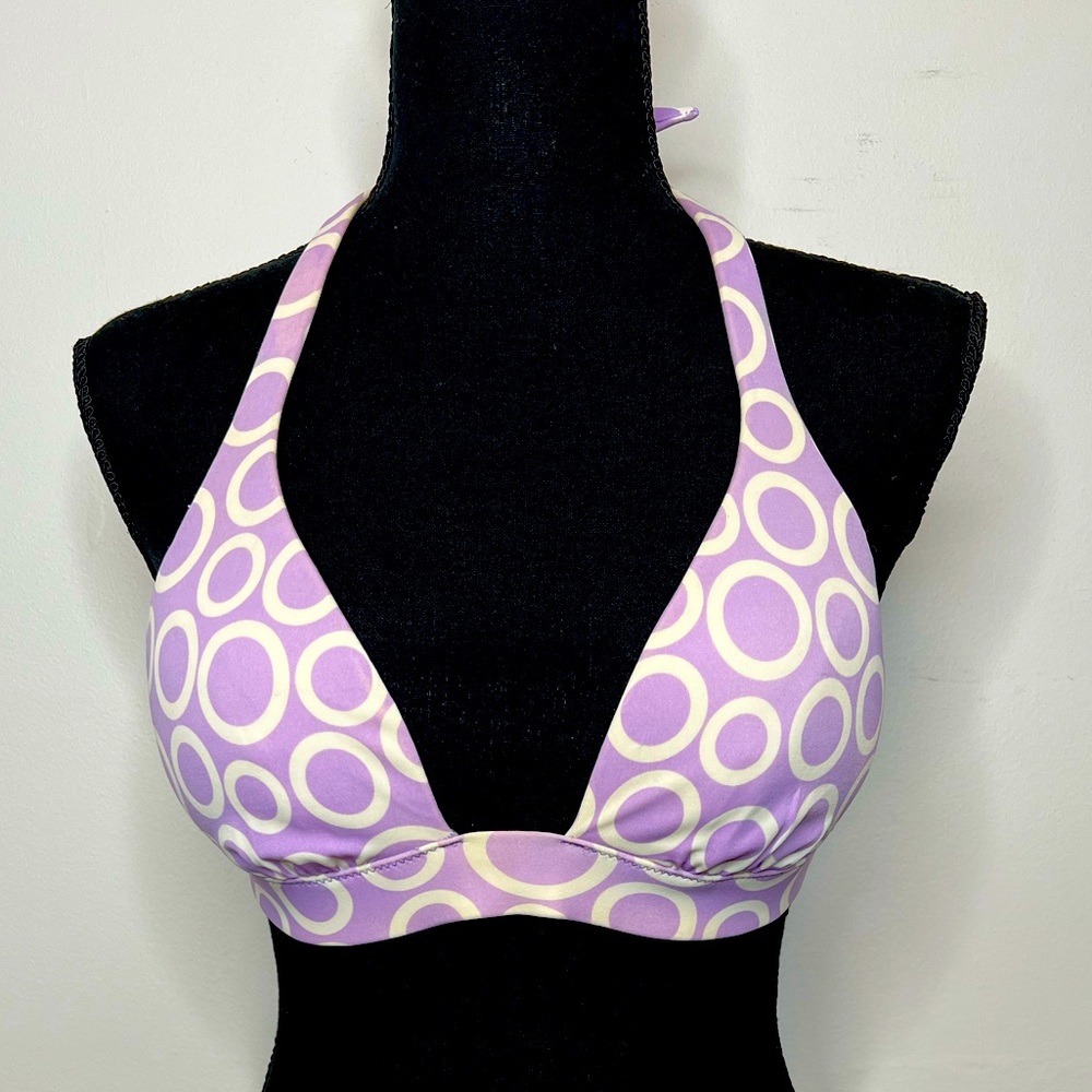 VS Purple and White Ring Push Up Bikini Top